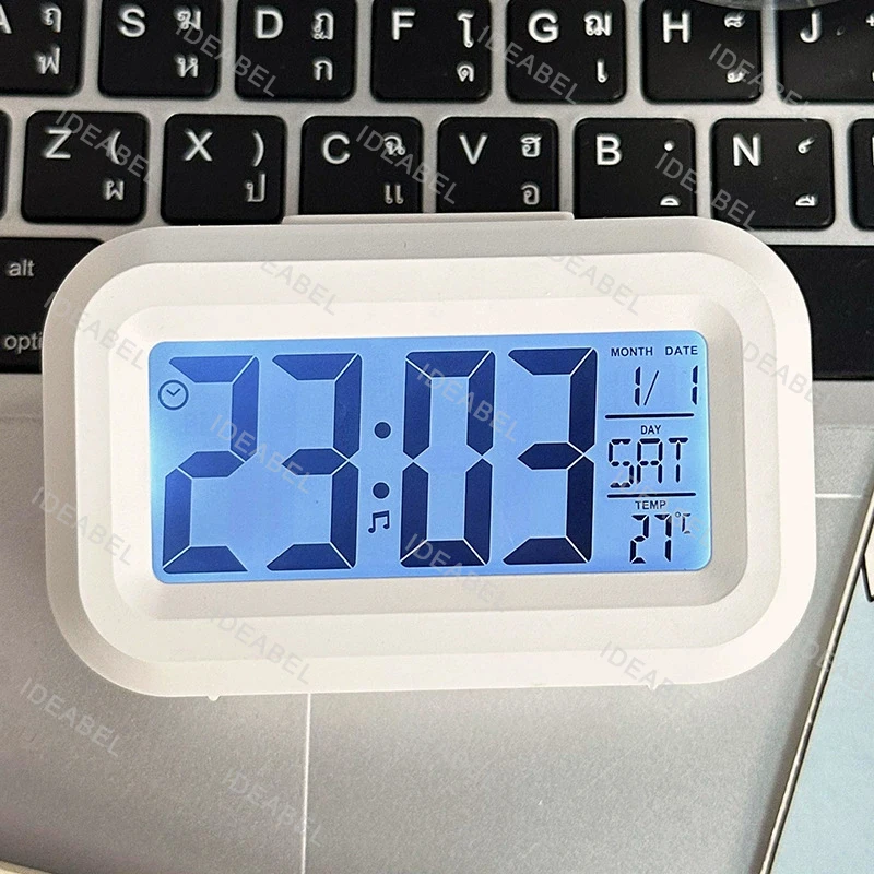 Office Tech Gadgets - Jam Alarm Digital LED dengan Lampu