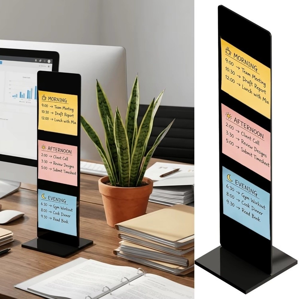 Document Holder Monitor - Papan Pesan Memo Akrilik, Penyangga Catatan