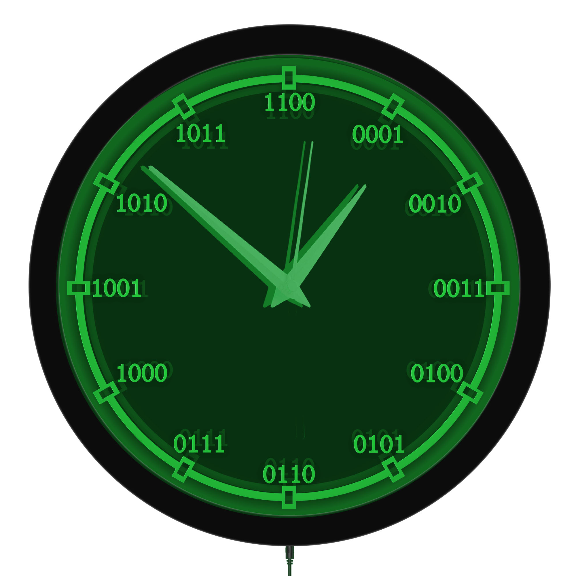 Jam Dinding LED Kode Biner unt - The Office It Tech ulasan dan harga