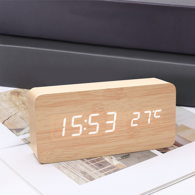 Jam Alarm Digital Kayu, Jam LE - Office Tech Gadgets ulasan dan harga