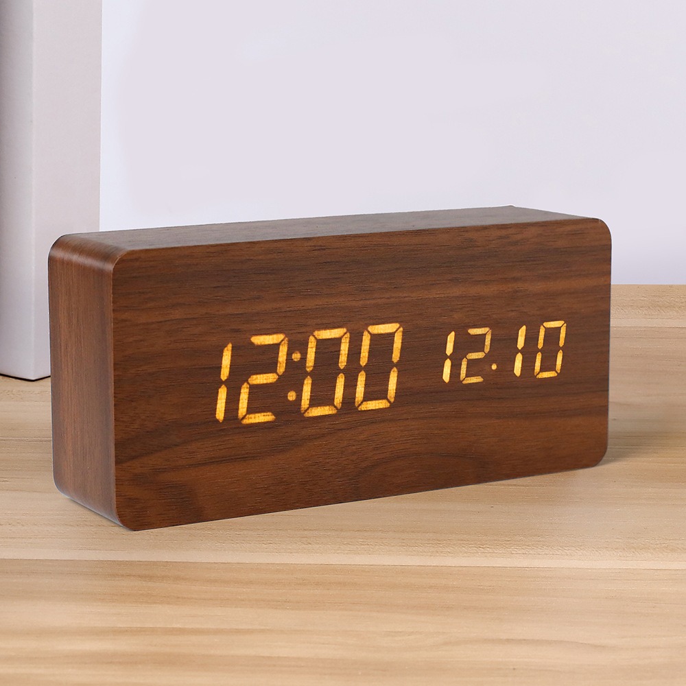 Jam Alarm Digital Kayu, Jam LE - Office Tech Gadgets ulasan dan harga