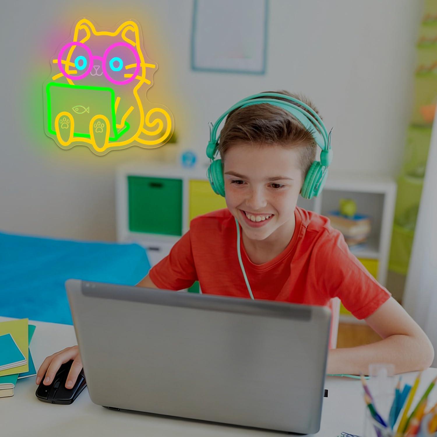 Lampu LED USB Neon Sign Laptop - The Office It Tech ulasan dan harga