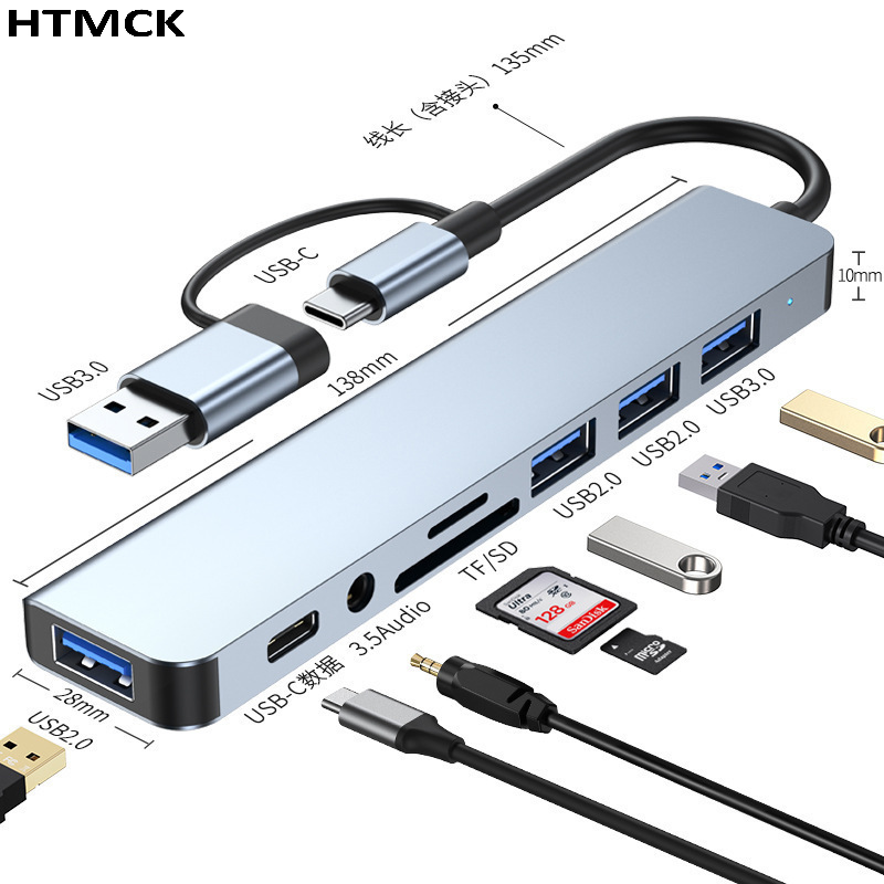 Hub USB C 8 in 2 Multi Port Do - Multi Port Usb Hub ulasan dan harga