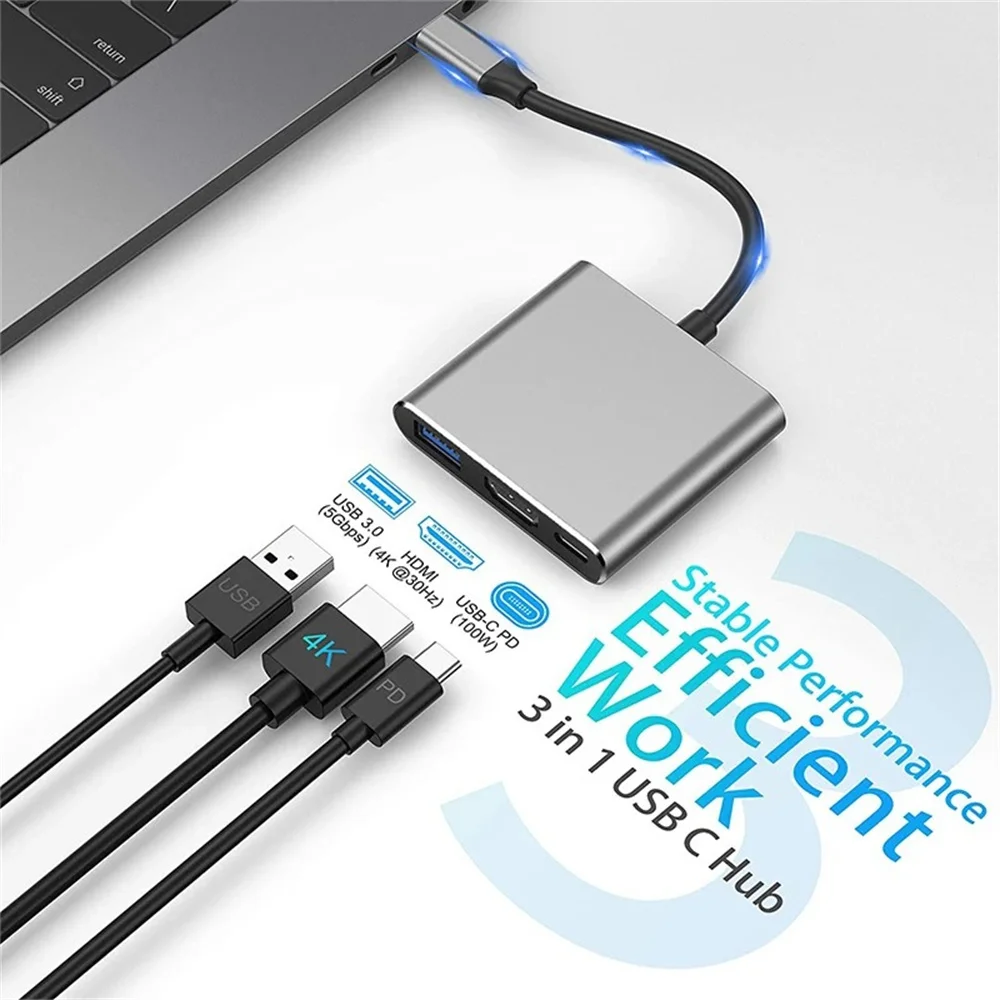 USB C HUB 3-in-1 Multiport Ada - Multi Port Usb Hub ulasan dan harga