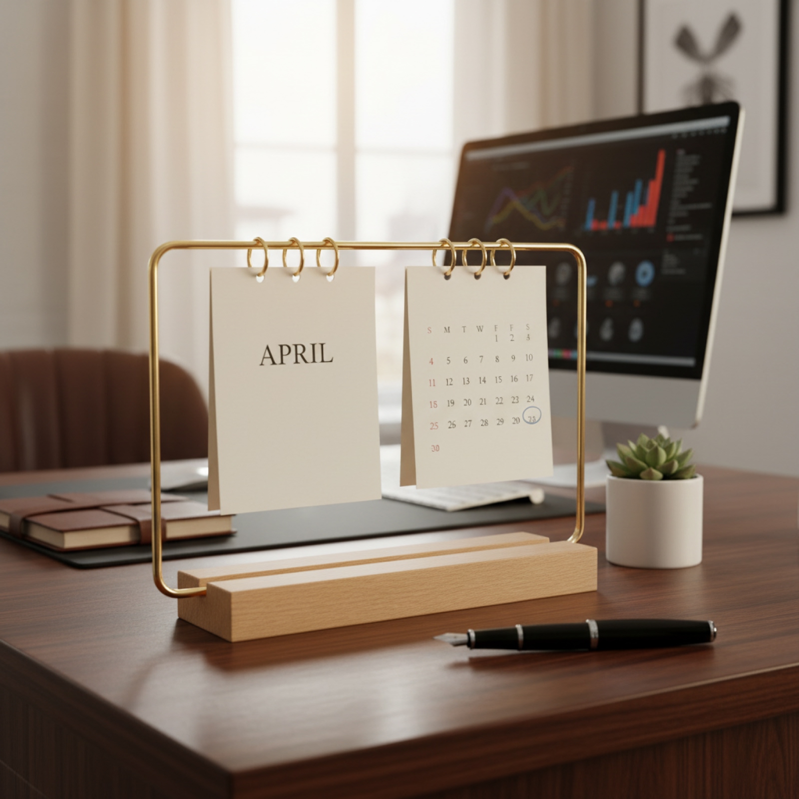 Dudukan Kalender Kayu yang Sta - Office Tech Gadgets ulasan dan harga