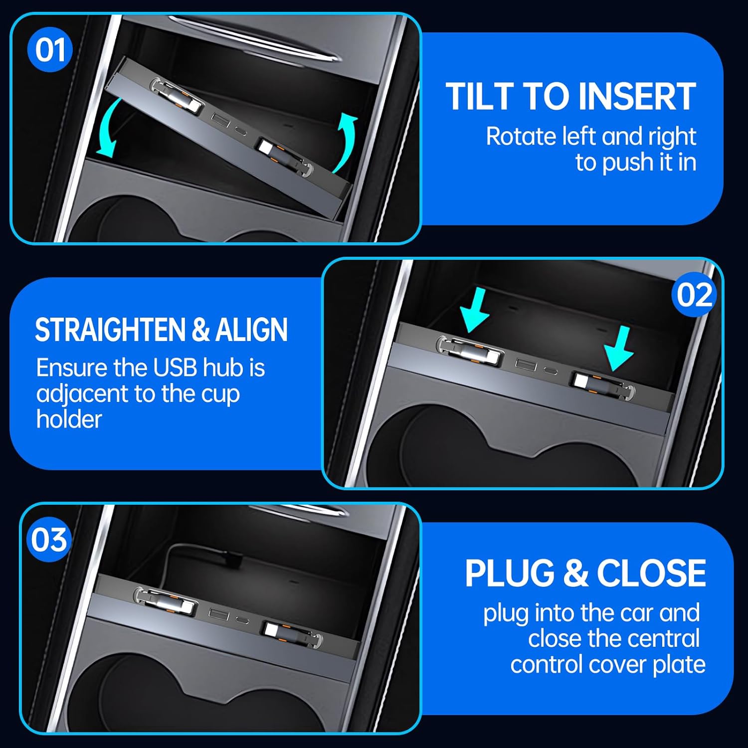 Hub USB untuk Tesla Model Y 20 - Multi Port Usb Hub ulasan dan harga