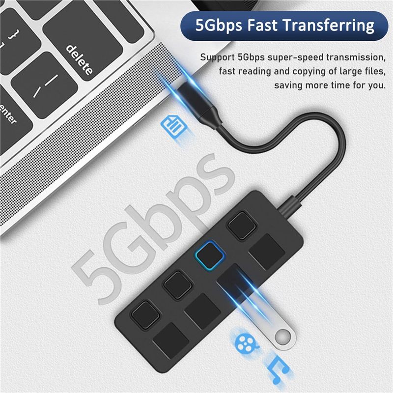 AAAE 4 Port USB 3.0 Hub dengan - Multi Port Usb Hub ulasan dan harga