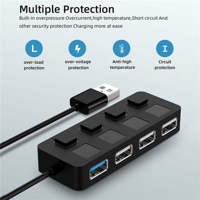 AAAE 4 Port USB 3.0 Hub dengan - Multi Port Usb Hub ulasan dan harga