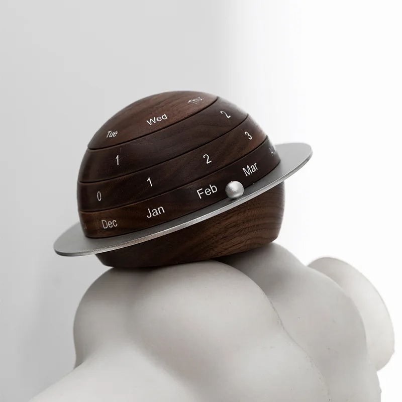 Kalender Planet Kayu Solid Ken - Office Tech Gadgets ulasan dan harga