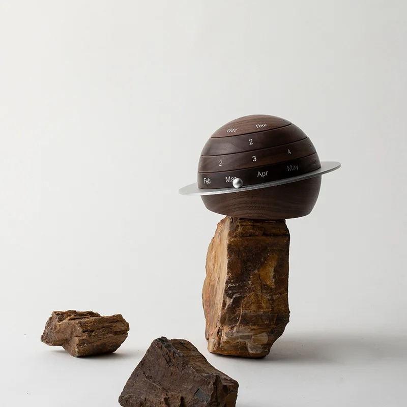 Kalender Planet Kayu Solid Ken - Office Tech Gadgets ulasan dan harga