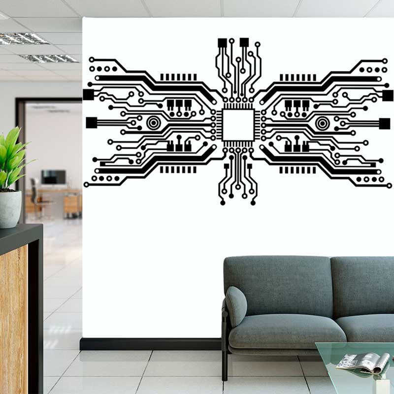 Stiker Dinding Chip Papan Sirk - The Office It Tech ulasan dan harga